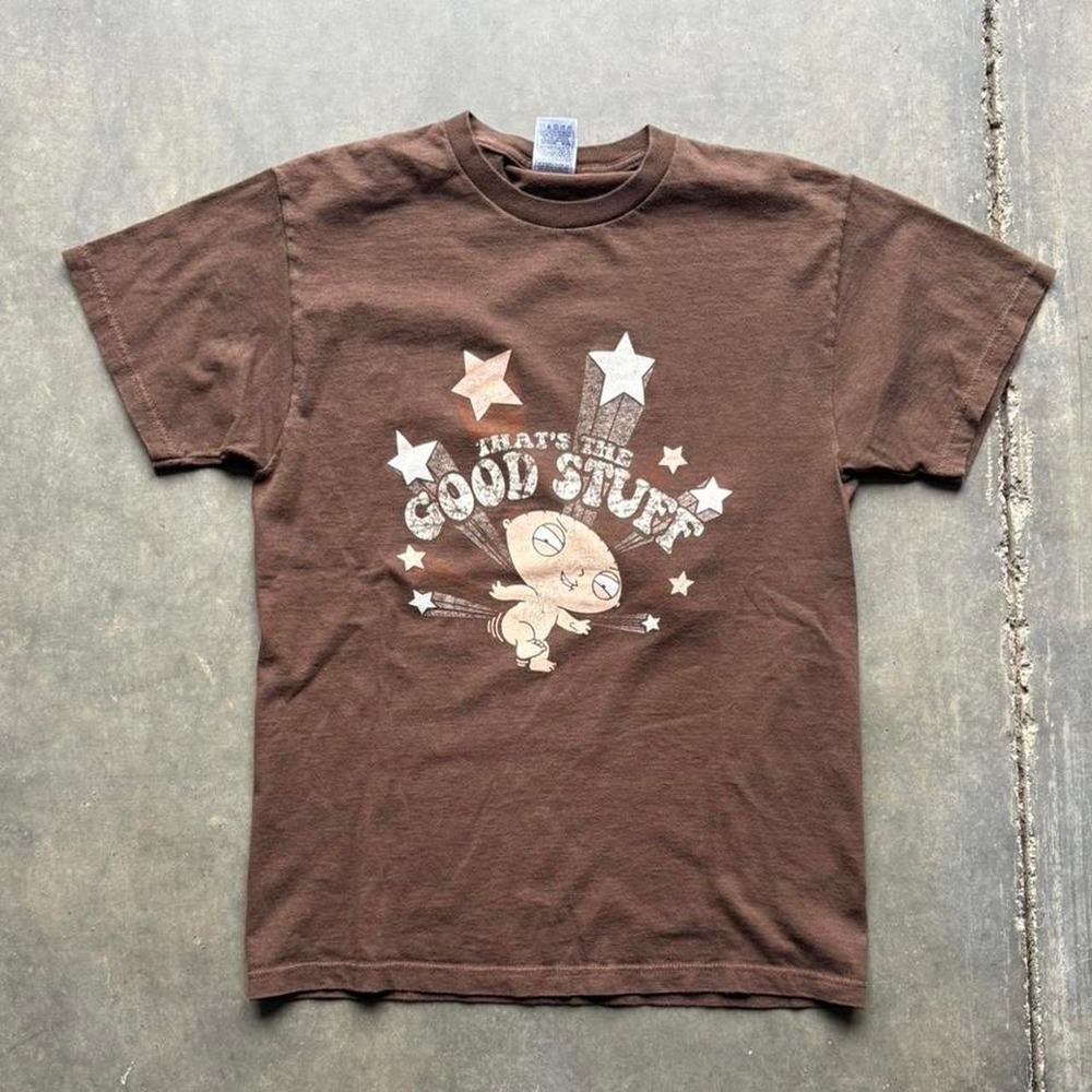 Vintage Family Guy Mocha Brown Naked Stewy Shirt